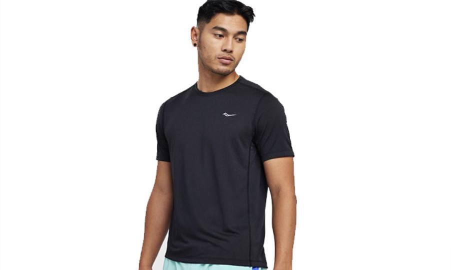 Saucony Men's Stopwatch Short Sleeve Black
