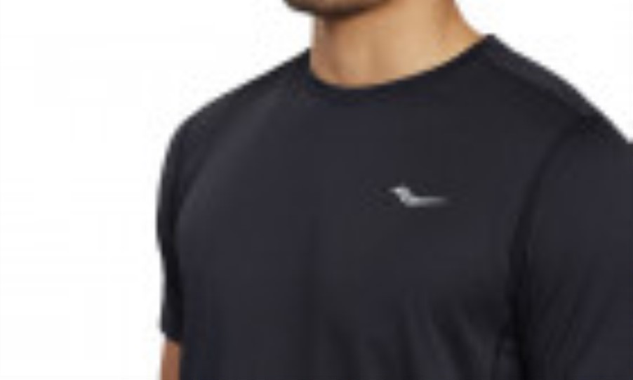 Saucony Men's Stopwatch Short Sleeve Black