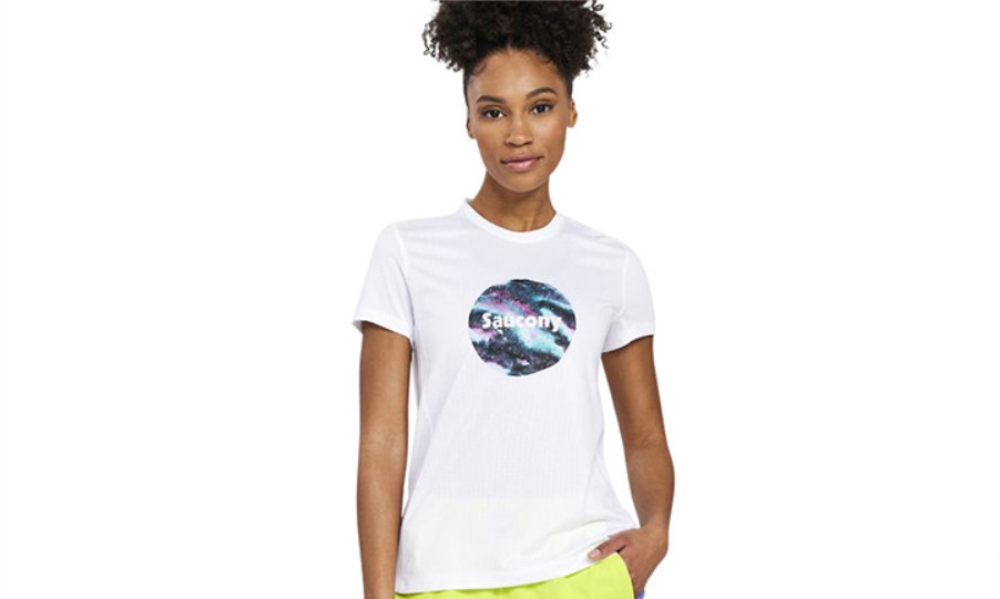 Women's Stopwatch Short Sleeve White Saucony