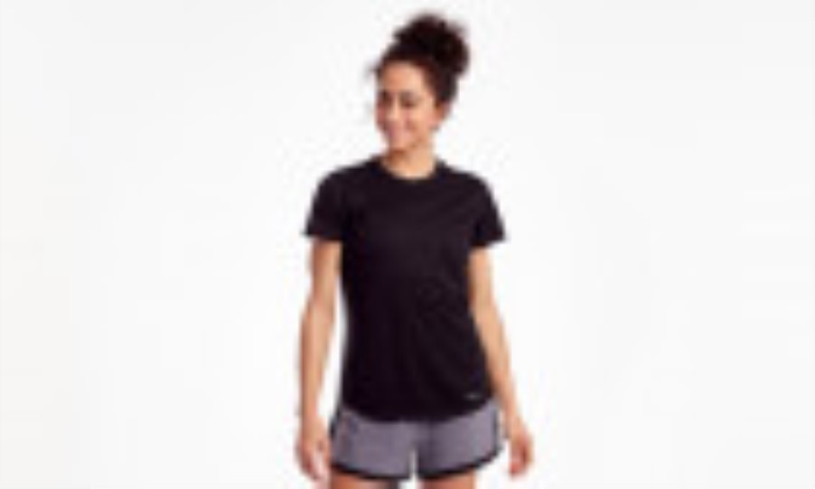 Women's Stopwatch Short Sleeve Black Saucony