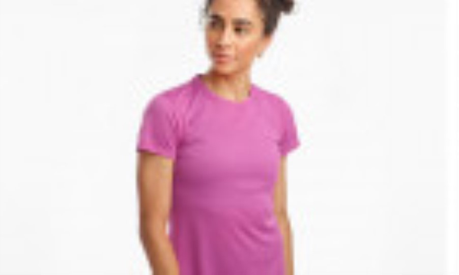 Women's Stopwatch Short Sleeve Purple Saucony
