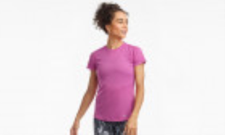 Women's Stopwatch Short Sleeve Purple Saucony
