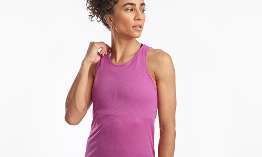 Women's Stopwatch Singlet Purple Saucony